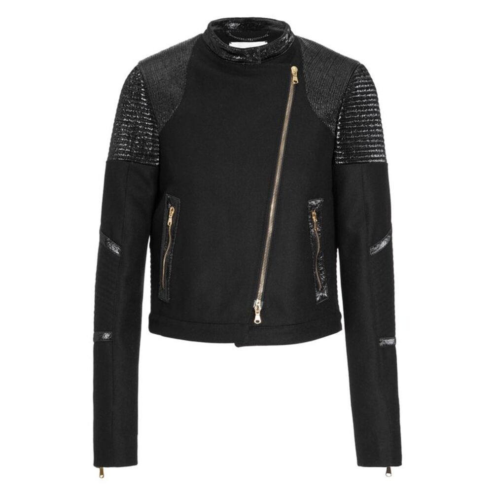 Dorothee Schumacher Womens Unexpected Match Jacket Medium (3) Black